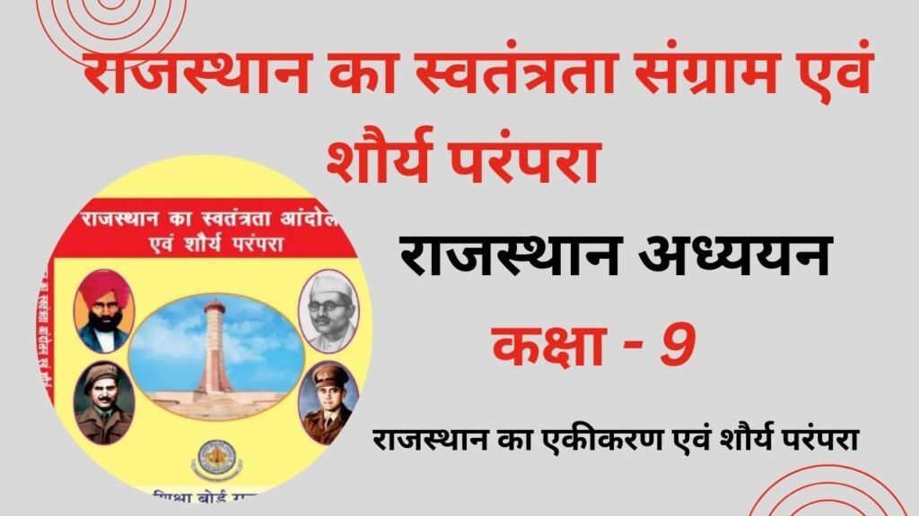 Class 9 Rajasthan ka Ekikaran evm Shaurya Parmapra MCQ